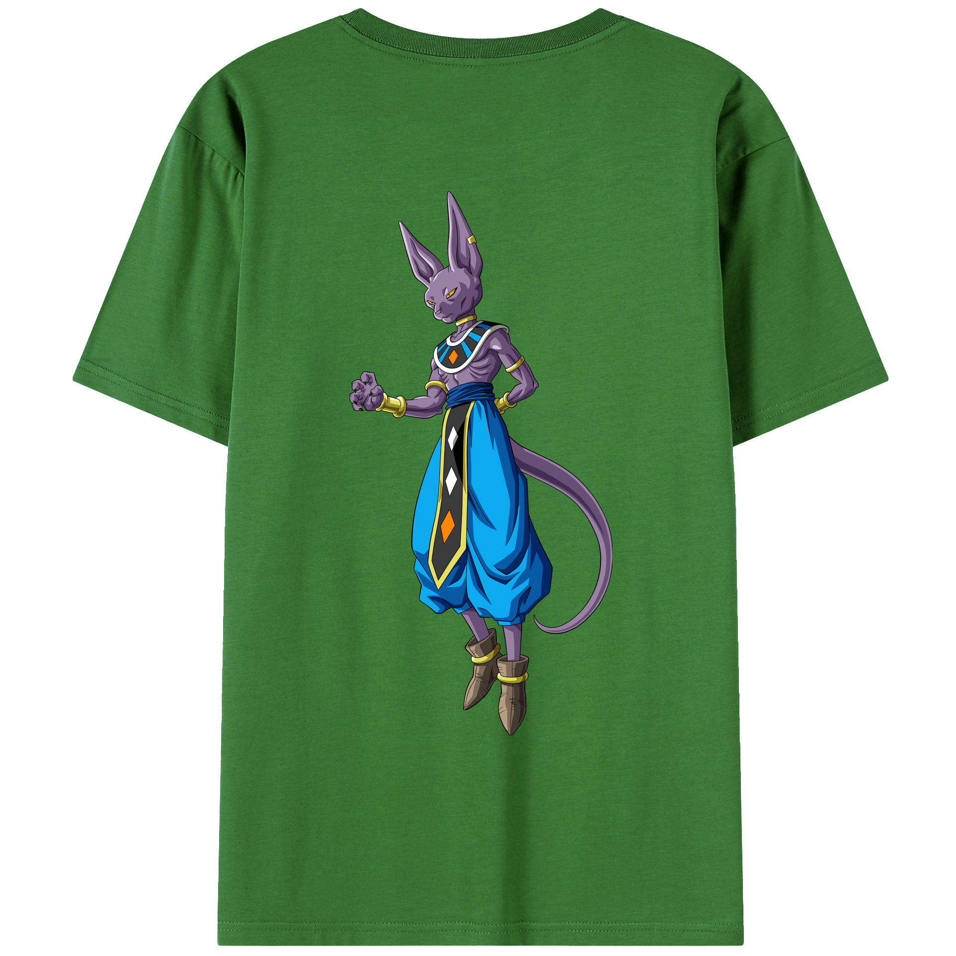 （画像用） ドラゴンボール ビルス 破壊神ビルス DRAGON BALL Beerus Birusu レディース半袖Tシャツ(バックプリント)